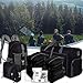 Lightweight Family Travel Luggage Set - Duffle Bag Backpack Toiletry Packing Cubes (FamilySet-Black)