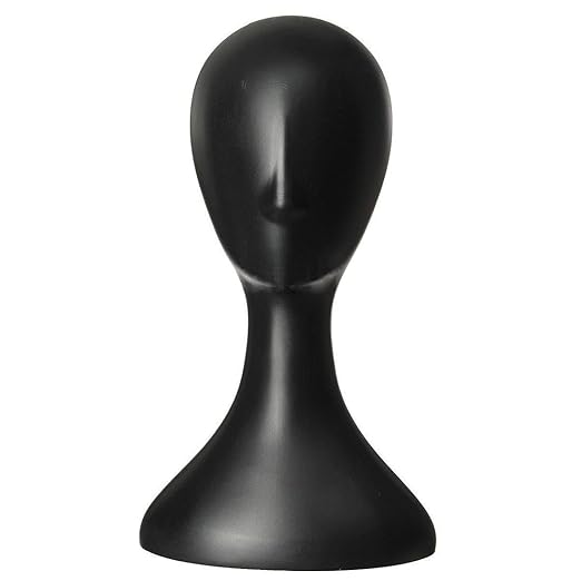 Schaufensterpuppe Kopf - SODIAL(R) Lady hoch Kunststoff Kopf Perueckenkopf weiblich Modellkopf Schwarz