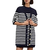Kedera Women's Open Front Cardigan Sweaters Fashion Button Down 3/4 Sleeve Plaid Sweaters Lightweight Outwear Coats