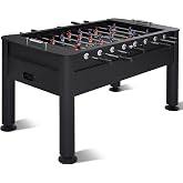 RAYKEEP 58" Competition Sized Foosball Table with 2 Balls | Soccer Table Game, Heavy Duty Arcade Game Table for Adult, Teens, Home, Indoor Game Room (Wood Grain)