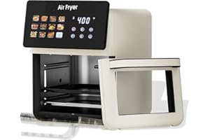 10QT Large Air Fryer Oven For Kitchen Countertop Use, Smart Convection Ovens,AirFryer With Glass View Window,Fryer Liners,Rem