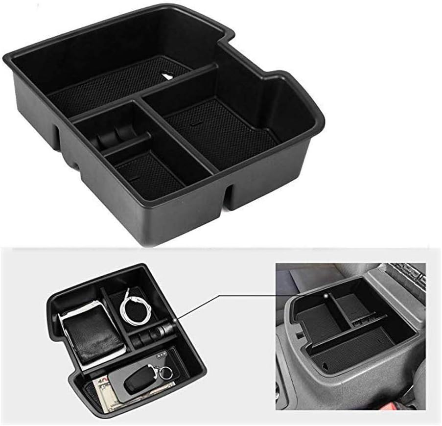CHOiES record your inspired fashion Car Center Console Organizer Insert Tray for 2007-2014 Chevy Silverado GMC Sierra Tahoe Suburban Yukon/XL, GM Vehicles Accessories-Replaces 19166288