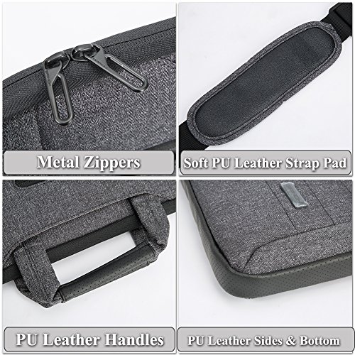 image for BRINCH 15.6 Inch Laptop Shoulder Bag,Multi-Functional Slim Portable La