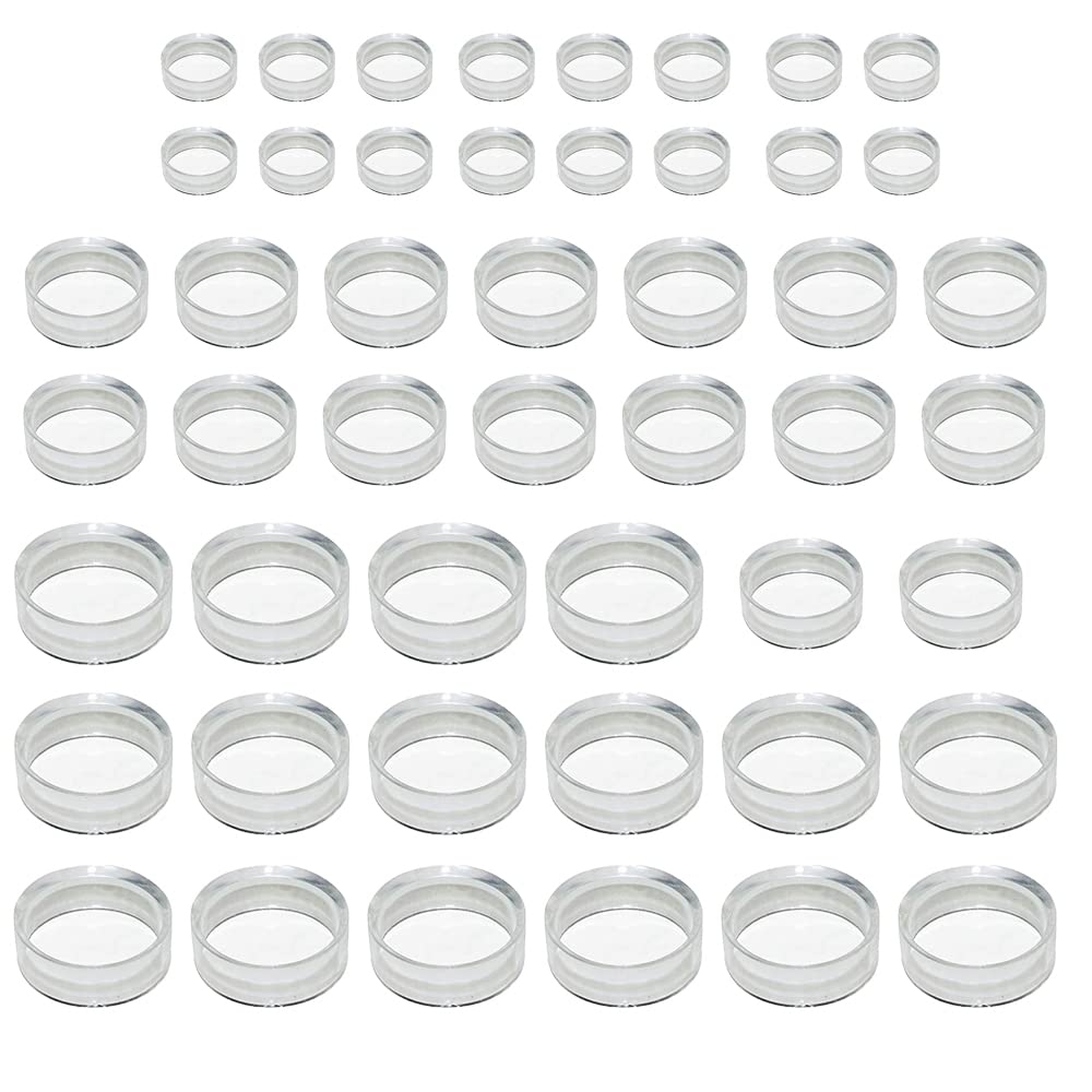 48 PCS(3 size 1.77in & 1.26in & 0.67in)Sphere stand,Acrylic Display Stand Clear Ring Baseball Stands Plastic Round Display Stand for Golf Ball,Baseball,Softball,Tennis Ball,Spheres,Marbles,Collections