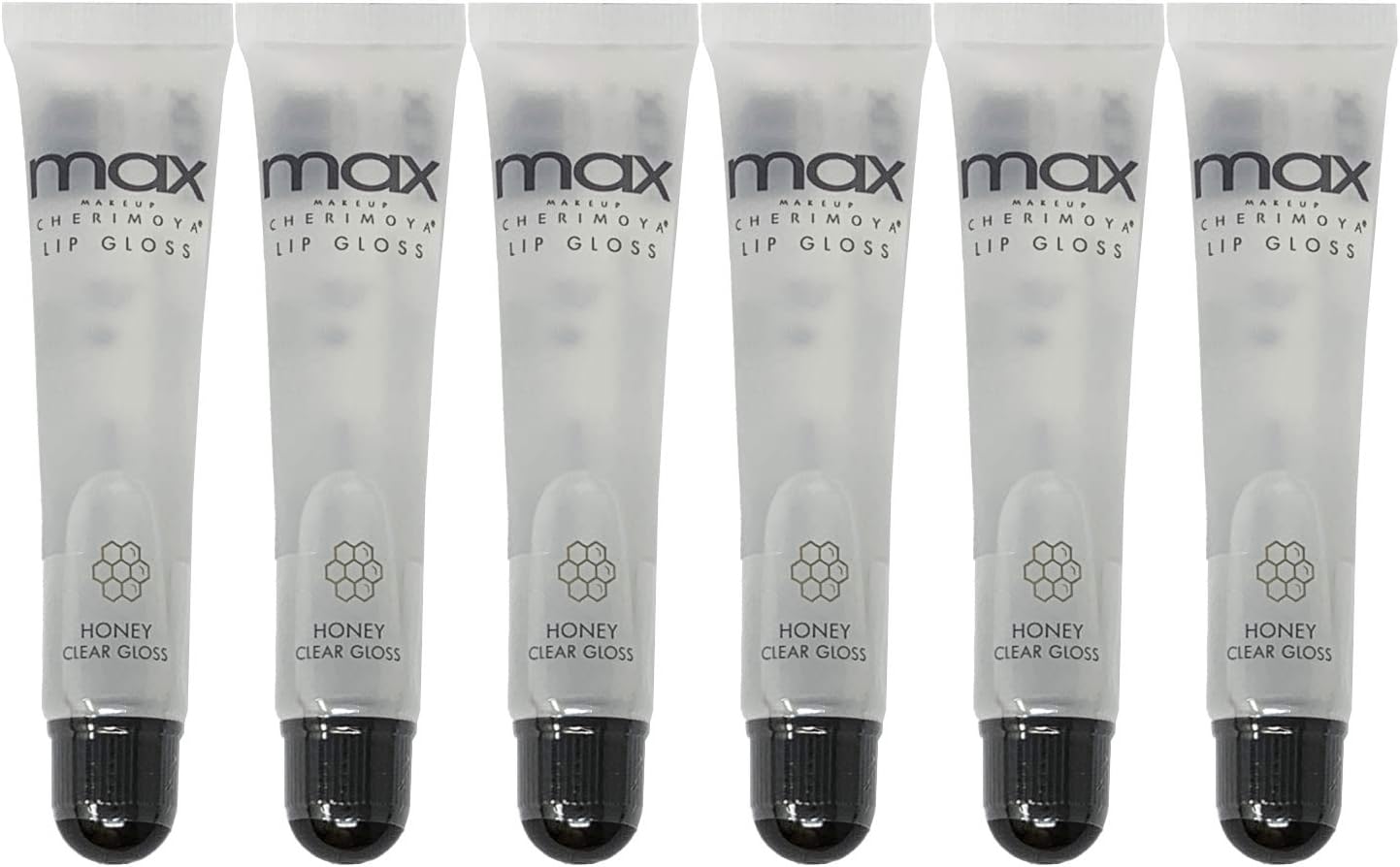 (6Pack) MAX Makeup Cherimoya Lip Polish HONEY Clear Gloss
