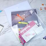 GoodtoU Clear A4 Plastic Wallets 24 Pack with Label Pocket Snap Button view 7