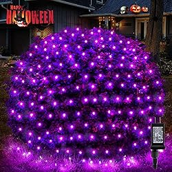 Halloween Net Lights, 200 LED 8.2ft x 4.9ft Purple