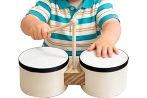 Kids Bongo Drums | Educational Percussion Instrument - Music Learning Toy Drum - for Preschoolers Girls Beginners 2-4 Years O