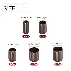 uxcell 100pcs Round Rubber End Caps