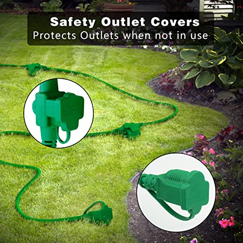 KASONIC Outdoor Extension Cord 50 FT, Evenly Spaced 6 Outlets Plugs, 16/3 SJTW Weatherproof