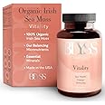 BLYSS Nutrition Organic Irish Sea Moss Capsules with Burdock Root, Bladderwrack and Bioperine Black Pepper - for Energy, Gut Health, Thyroid & Anti Aging - Vegan - 90 ct