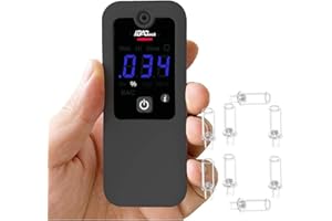 iBACheck Breathalyzer, 10 Memories, Breath Alcohol Tester High-Accuracy Personal & Professional use with 10 Mouthpieces。 Rechargeable and Last at Least 200 Alcohol Test After Fully Charge