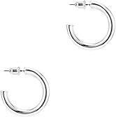 PAVOI 14K Gold Plated Hoop Earrings For Women - 3.5mm Thick Infinity Gold Hoops Women Earrings - Plated Loop - Lightweight Set