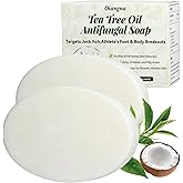 Oiangna Antifungal Soap, Tea Tree Antifungal Soap Bar for Back Acne, Athlete's Foot, Tinea, Ringworm, Jock Itch, Face & Body Wash Soothing Care for Men And Women, Relief of Itchy