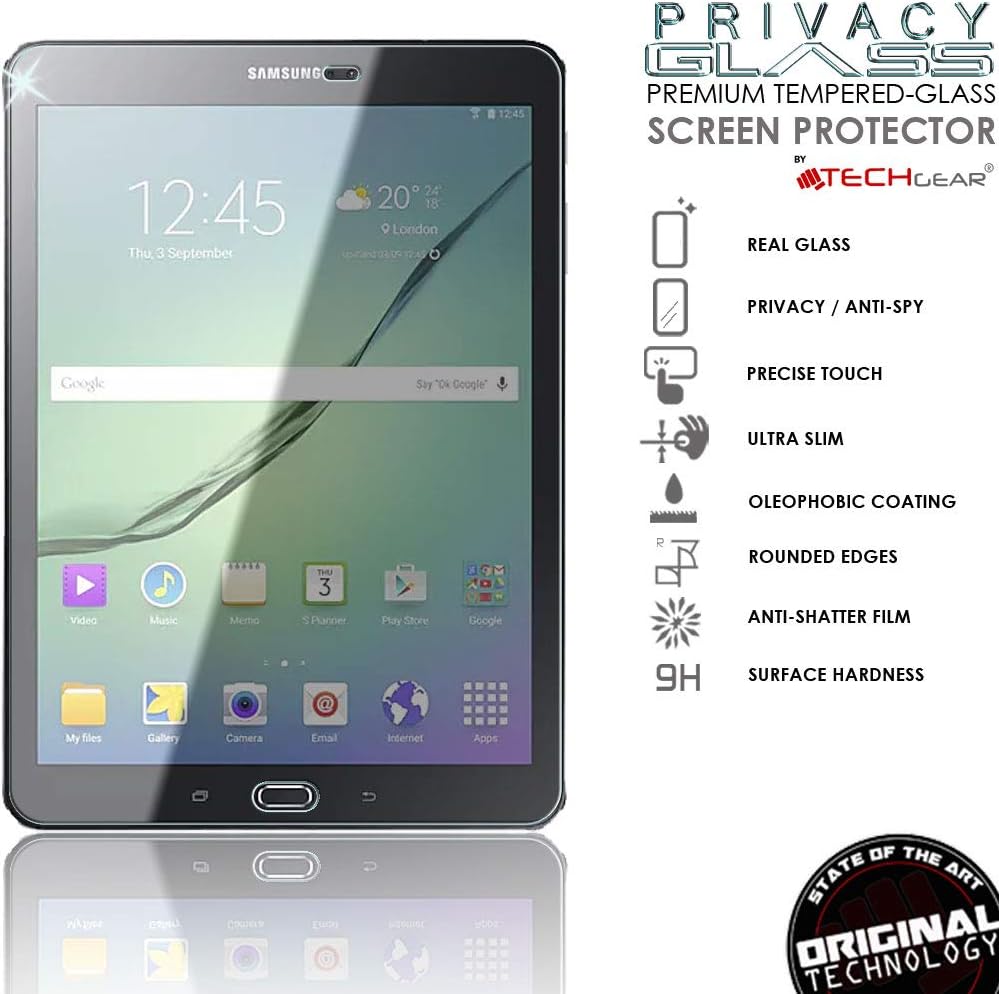 TECHGEAR Anti Spy Screen Protector Compatible for Samsung Galaxy Tab S2 9.7" (SM-T810 Series) - Image 3