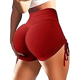 Danysu Cross Waist Booty Shorts for Women Scrunch Butt Lifting Workout Dance Bottom Crossover TIK Tok Legging Shorts