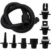 BUTITNOW Paddle Board Pump Adapter Set, 1 Sup Pump Hose 7 Sup Air Nozzles, Sup Pump Replacement Parts, Paddleboard Electric Air Pump Accessories Attachment for Inflatable Boats, Rafts, Kayak
