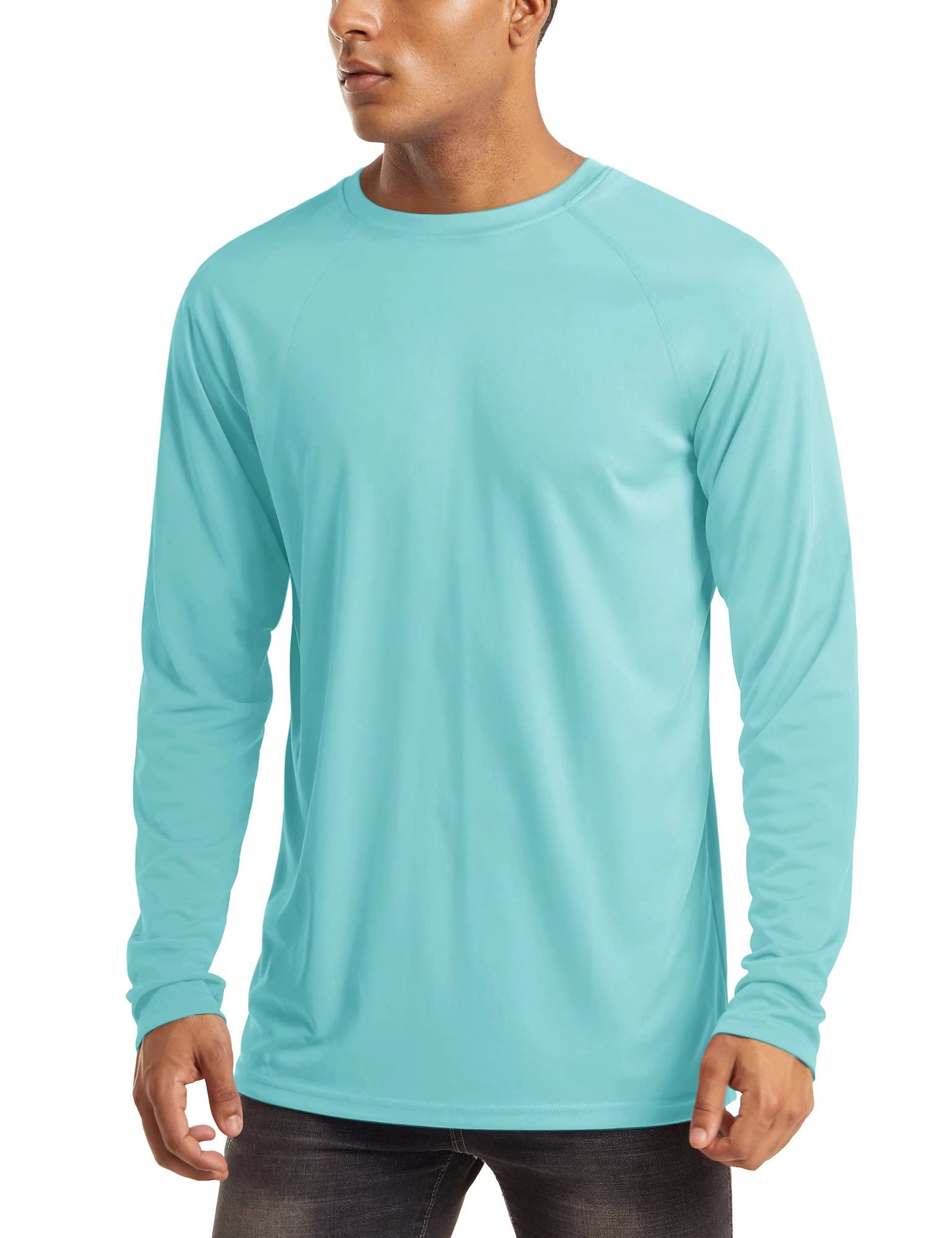 MAGCOMSEN Men's UPF 50+ Long Sleeve Sun Shirt - UV Protection Athletic Shirt For Hiking, Running & Workouts - View #6