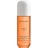 philosophy hair and body mists – long-lasting fragrance mists for women with skin-loving ingredients – hydrates & refreshes for 24 hours – vanilla, pistachio & coconut scent options
