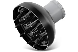 LURA Universal Diffuser Hair Dryer Attachment:Hair Diffuser For Curly Hair,Curly Hair Diffuser,Black Hair Diffuser Attachment For Hair Dryer Nozzles From 1.7 To 2.1