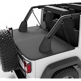 JOYTUTUS Tonneau Cover Compatible with Wrangler JK 4 Doors 2007-2018, JKU Cargo Trunk Cover Tailgate Cover JK Accessories