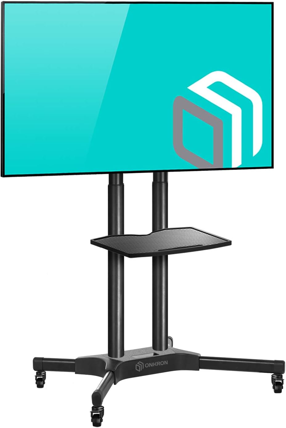 ONKRON Mobile TV Stand on Wheels for 32-65 Inch Screen, Portable Television Trolley max load 50 kg