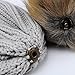 Kids Winter Knitted Pom Beanie Bobble Hat Faux Fur Ball Pom Pom Cap Unisex Kids Beanie Hat,Grey,One Size
