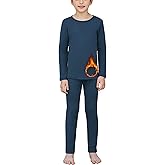 Arshienr Boys Thermal Underwear Set 2-Piece Base Layer Fleece Lined Long Johns Top Bottom Warm Set for Cold Weather