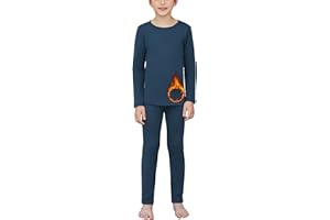Arshiner Thermajohn Thermal Underwear for Kids, Boys Thermal Underwear Set | Kids Base Layers for Skiing