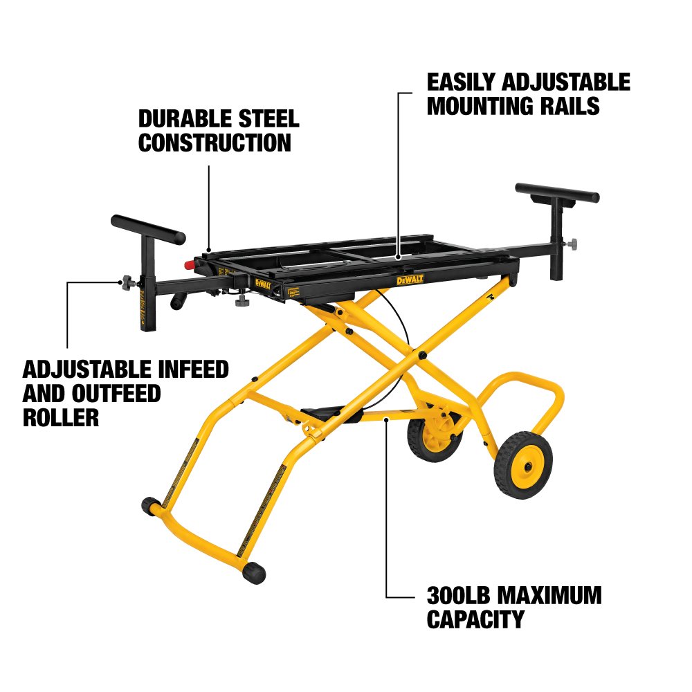 Galleon DEWALT Miter Saw Stand With Wheels (DWX726), Yellow