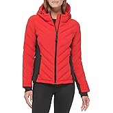 Calvin Klein womens Scuba Side Panel and Sleeve Detail Adjustable Hood Zip Pocketspuffer