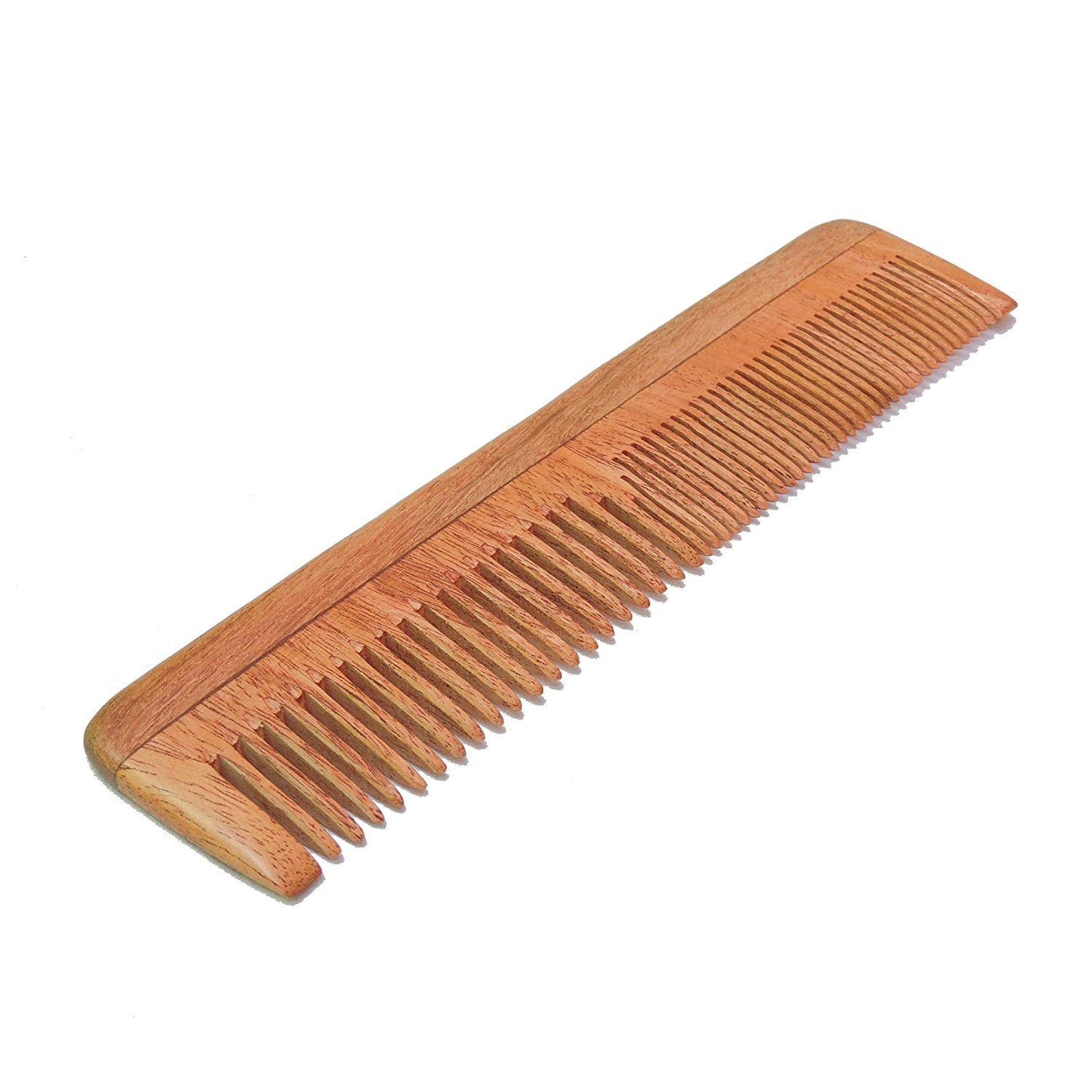 Pure Neem Wood Comb | Fine Tooth & Wide Tooth Natural Wooden Hair Comb | Eco-Friendly Comb for Men & Women