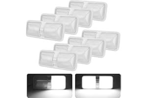 ULITECO RV Led Lights - 12V, 4500K 1100LM Ceiling Fixtures, 7W Camper Lights with Switch for RV Trailer, Camper, Boat, Car (Natural White, 8PCS)