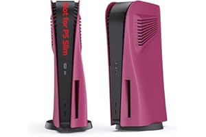 INNOAURA Plates for Disc Edition, Faceplate with Cooling Vents, Anti-Scratch Dustproof Protective Cover Plates for P5 Disc Edition (Cosmic Red)