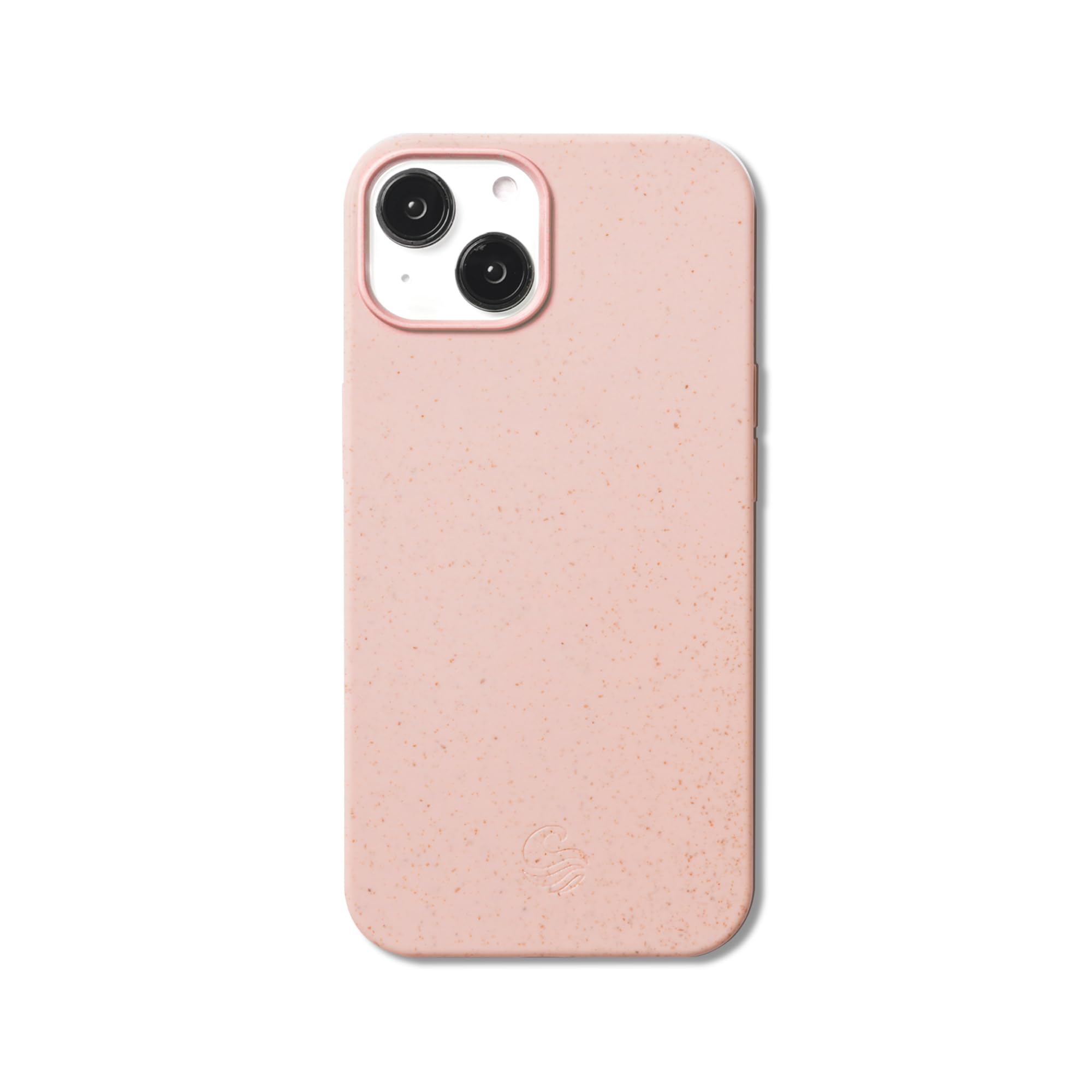 Wave Case iPhone 13 Mini Phone Case - Eco-Friendly Wheat Straw Phone Case with Shock-Absorbing Corners | 2mm Raised Lip | Ultra-Thin Design, 360° Protection | Pink
