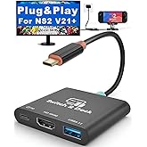 Switch 2 Dock for Nintendo Switch 2,Plug&Play for V21, Portable TV Dock Station for NS2,steam Deck USB C Hub Charger Laptop Docking with USB A /4K HDMI/PD (3in1 Swich 2 Dock 02)