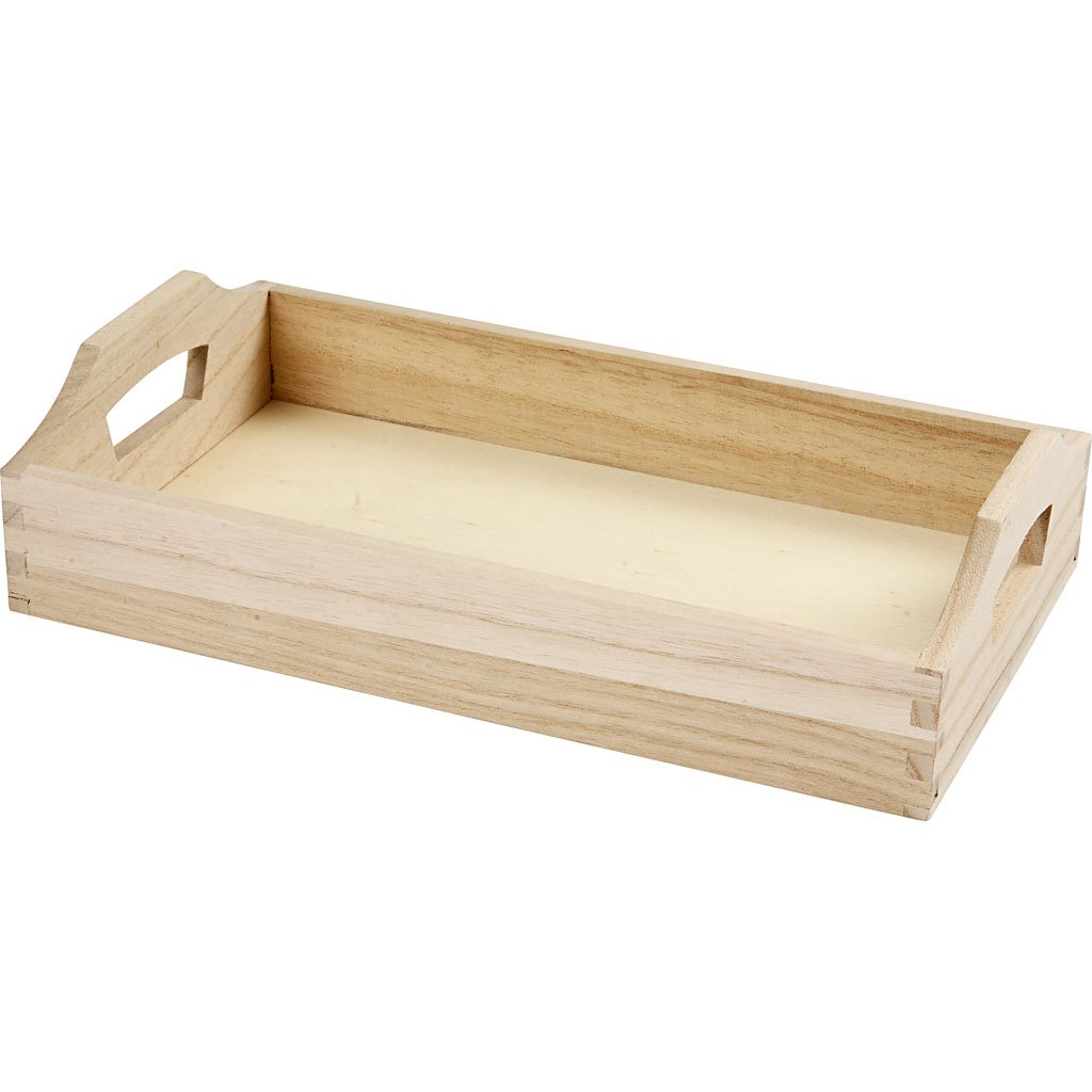 Creativ 575300 30 x 17 x 5 cm 1-Piece Wooden Large Serving Tray with Handles