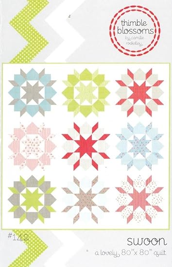 Amazon Com Thimble Blossoms Swoon Quilt Pattern Fat Quarter Friendly 24 Inch Blocks 80 Inch Square Finished Size Arts Crafts Sewing
