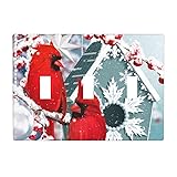 Pznen Triple Toggle Wall Plate, Cardinal Winter