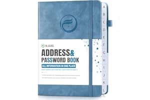 Address Book with Alphabetical Tabs, Hardcover Password Book, Address Organizer Keep Track of Phone Numbers, Special Days, Bi