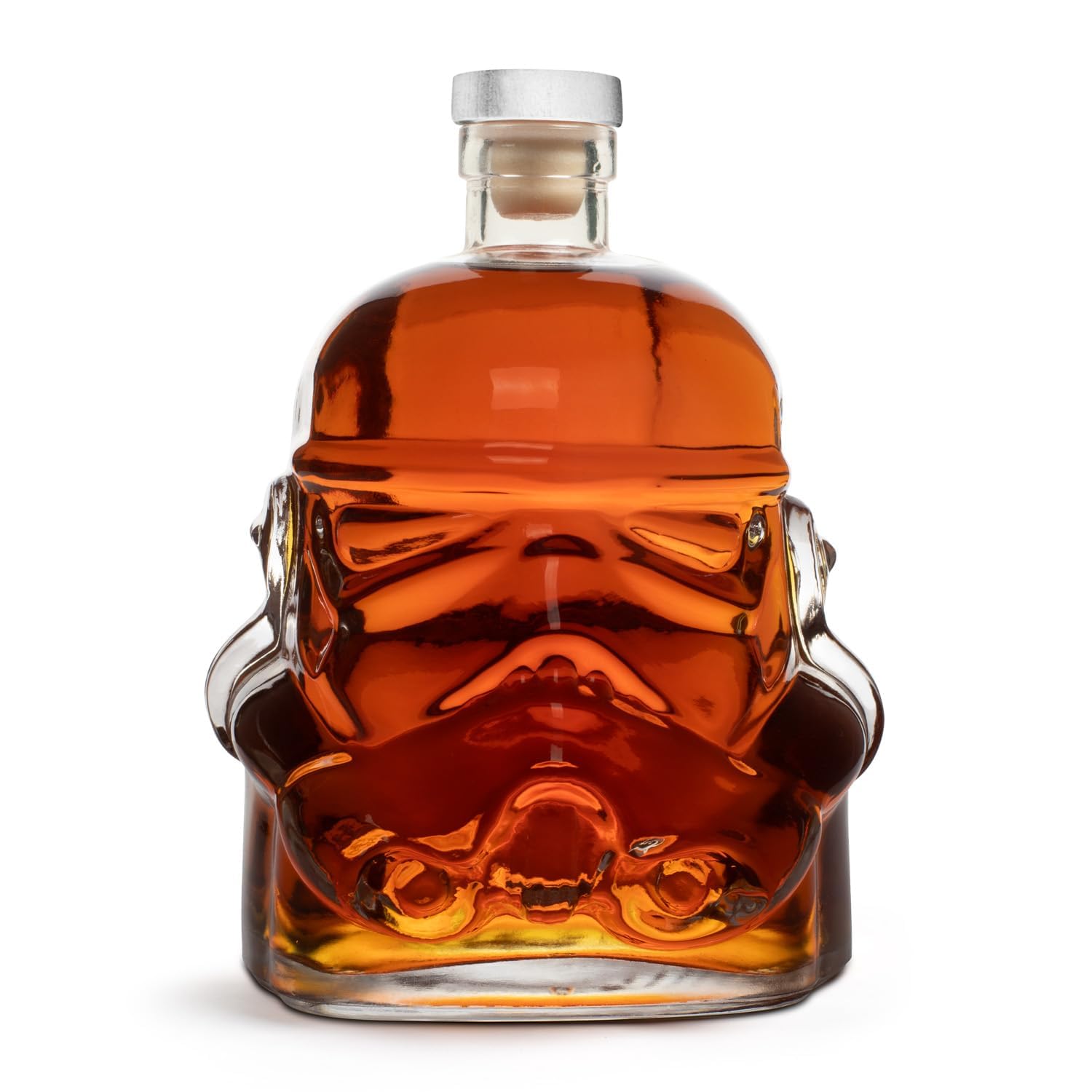 Original Stormtrooper Decanter, Transparent, for Whiskey, Bourbon & Scotch, 750ml, Original Cork Seal, Star Wars Gifts for Men - Thumbs Up!