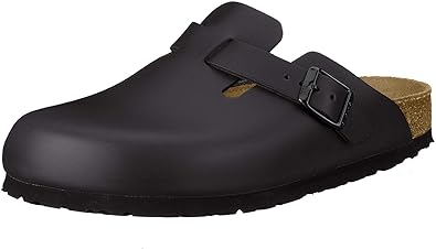 birkenstock boston black leather