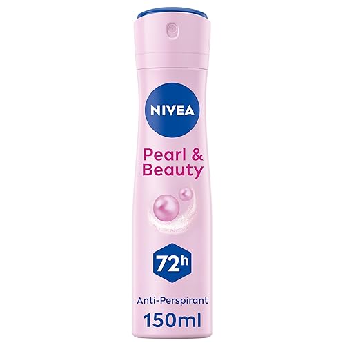 NIVEA Pearl & Beauty Anti-Perspirant Deodorant Spray (150ml), Women's Deodorant Spray with 72H Sweat and Odour Protection, Anti-Perspirant for Women with Pearl Extracts