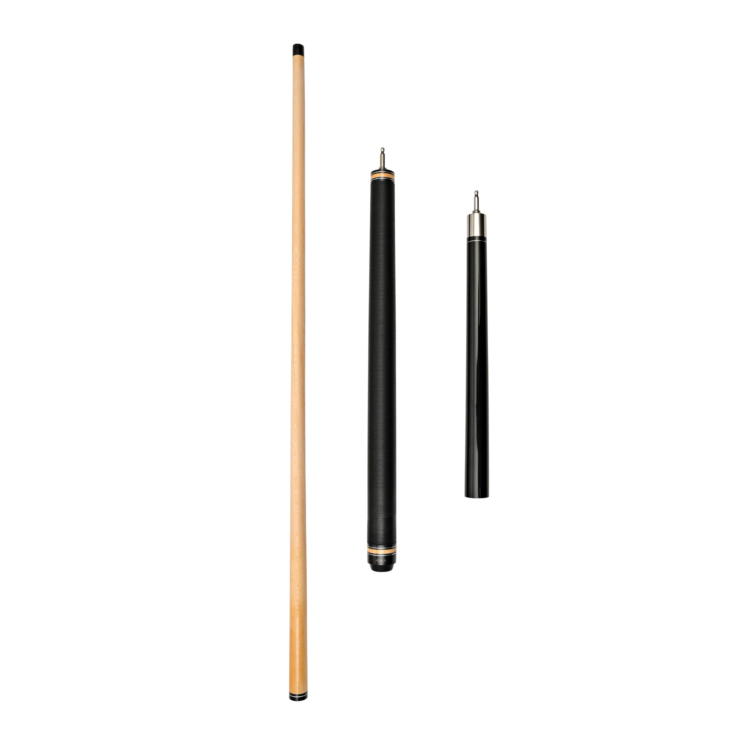ASKA 21-Ounce Jump Break Cue Stick JBC Black, 3-Piece Jump/Break Cue Stick (21-Ounce)