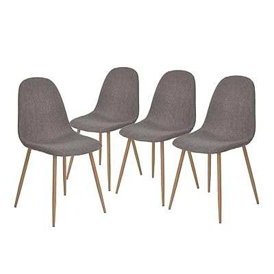 Greenforest Set of 4 Modern Dining Chairs with Metal Legs
