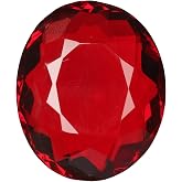 GEMHUB Hydrothermal Gem 75 Ct. Oval Shape Brazilian Blood Red Topaz Faceted Gemstone