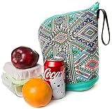Cooler Lunch Bag Neoprene Wall Insulated Canvas Tote Thermal Leekproof Hot and Cold Zip Closure Lunch Box with Strap for Women, Men, and Kids - Powers Green