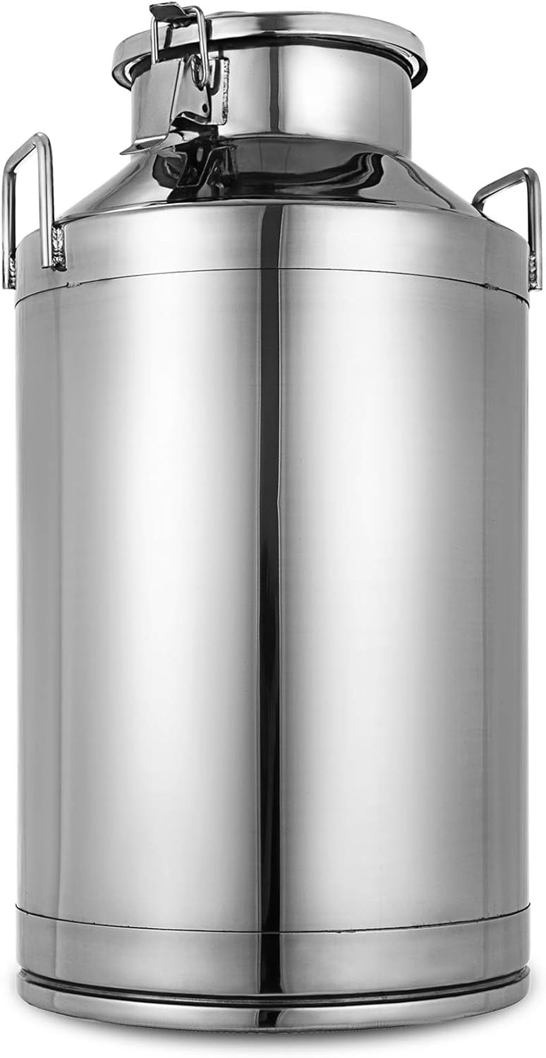 Mophorn Stainless Steel Milk Can 50 Liter Milk Bucket Wine Pail Bucket