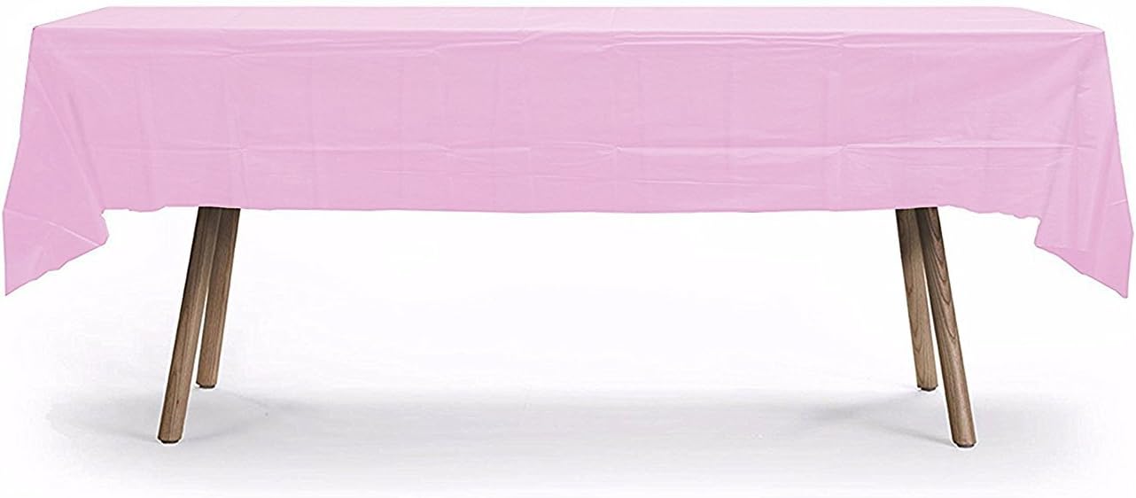 Best plastic pink and gold table cloth