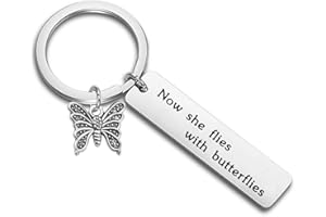 Zuo Bao Memorial Jewelry Sympathy Gift Now She Flies with Butterflies Butterfly Memorial Bracelet Loss Jewelry Gift for Her